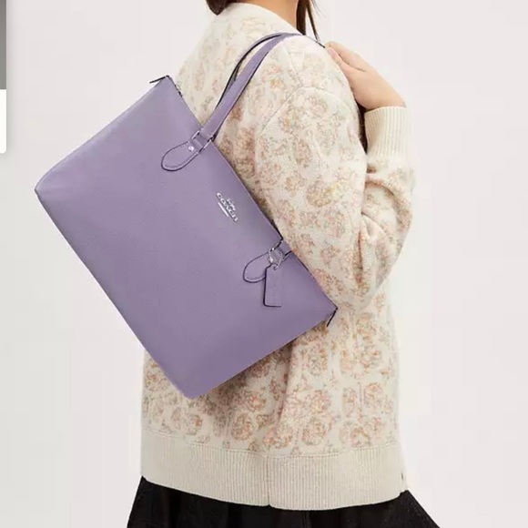 Coach Gallery Tote Bag & Matching Corner Zip Wristlet / NWOT / Violet - Picture 4 of 8